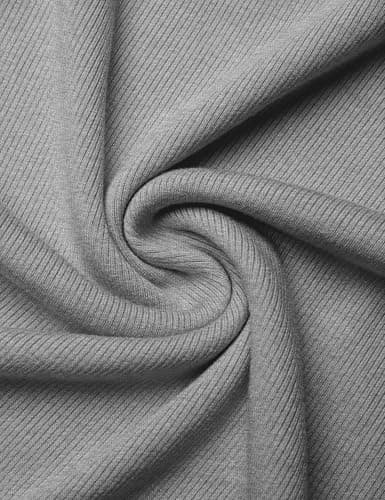GKBK Womens Scoop Neck Short Sleeve Tops Ribbed Knit Slim Fitted Tight Layering Top Basic Tee Shirts Cute Summer Tops Casual Spring Outfits 2026 Trendy Grey - Thumbnail 2