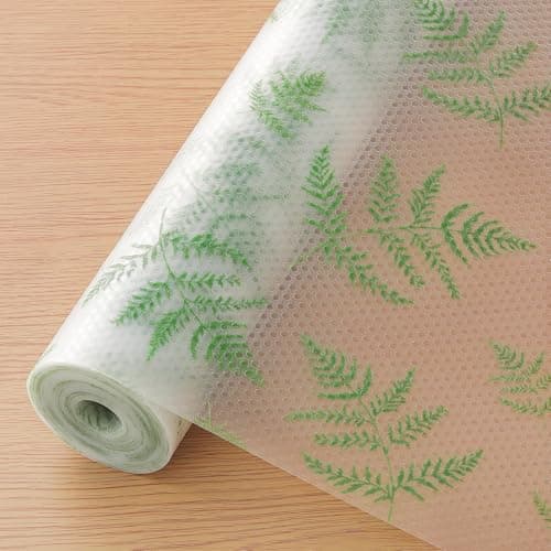 Cooyes Drawer Liner Shelf Liners for Kitchen Cabinets Refrigerator Liners Waterproof Kitchen Cupboard Liner Drawer Mats EVA Material Non Adhesive Fridge Liner for Shelves（17.5" W x 78.7" L） - Image 1