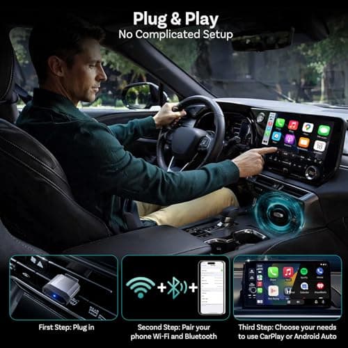 OTTOCAST Mini Nova Wireless CarPlay & Android Auto Adapter, 2-in-1 Convert Wired to Wireless, Plug & Play, Fast Auto Reconnect, Compact Mini Design for iPhone iOS 10+ & Android 11+ - Thumbnail 3