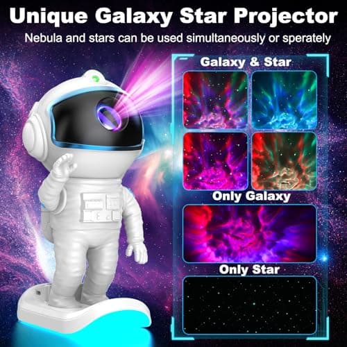 Galaxy Projector, Star Projector Night Light with Timer and Remote for Bedroom, Kids Room Decor, Adjustable Head Angle Nebula Ceiling Lamp, Gifts for Adults, Teens, Christmas, Birthday - Thumbnail 6