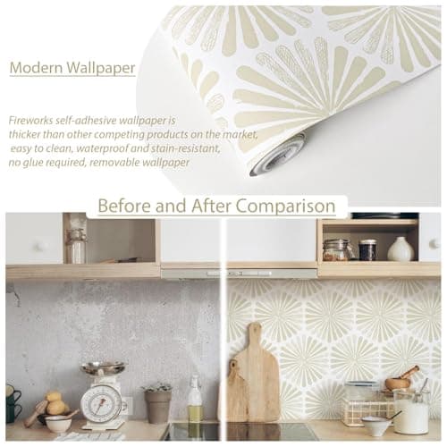 Naphite Geometric Peel and Stick Wallpaper Boho Contact Paper 590in17.3in - Thumbnail 6