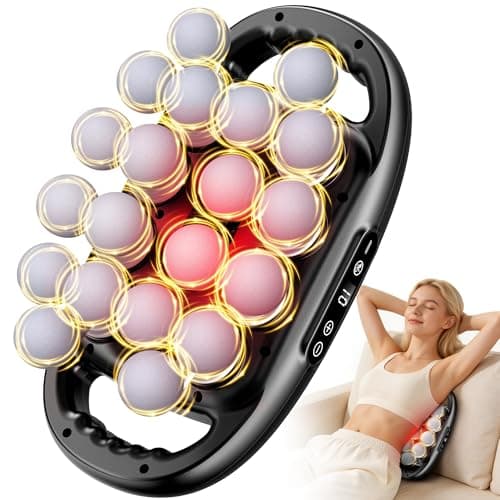 Ziumrw Deep Tissue Massage Gun with 20 Massage Heads, Percussion Muscle Massager for Back Neck Shoulder, 9 Modes & 9 Speeds, USB-C Rechargeable Handheld Massager