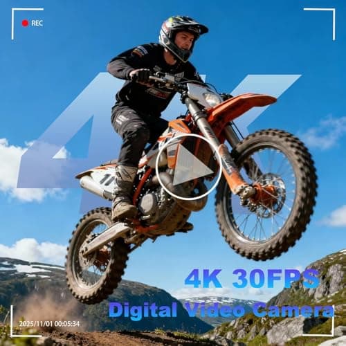 4K Vlogging Camera with 31 Filters & 64MP - 180° Flip Screen Digital Camera for YouTube with WiFi, 18X Zoom, Macro & Wide-Angle Lenses - Complete Travel Kit for Beginners, Teens - Thumbnail 2