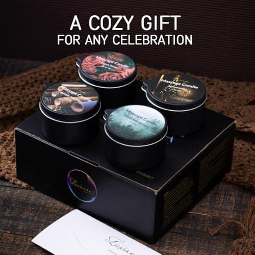 Massage Candle 4 Pack Body Care Low Temp Soybean Warming Massage Oil 13.4oz - Thumbnail 6