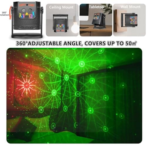 Party Light - Mini DJ Light Sound Activated Portable Disco Ball Strobe Light for Home Room Kids Adults Birthday Wedding - Thumbnail 4