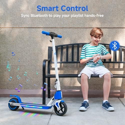 isinwheel S4 Electric Scooter for Kids Ages 6-14, 200W Foldable Kids Electric Scooter with 3 Speeds (5/8/12 Mph), LED Display, Colorful Lights, Gift for Kid - Thumbnail 5
