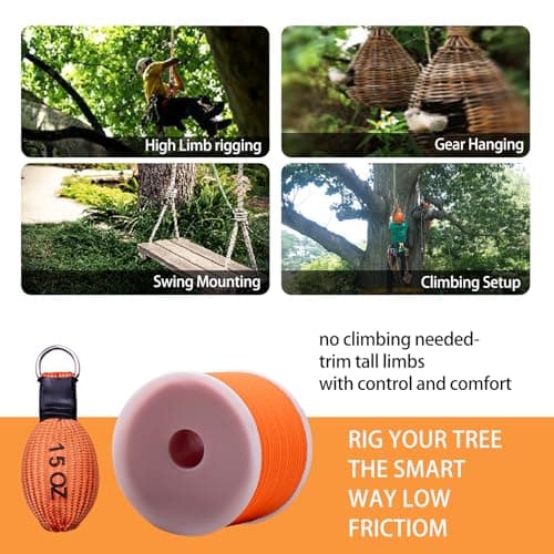 CIVIGARD Arborist Throw Weight Bag for Tree Climbing, Durable Nylon Multi Outdoor Throw Bag for Tree Work, Tear-Resistant for Sport Rock Spelunking Trimming Camping（15OZ） - Thumbnail 6