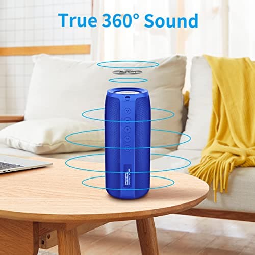 Musibaby Bluetooth Speaker, M88 Speakers,Dual Pairing, Bluetooth 5.3,Loud Stereo Sound,Booming Bass,30H Playtime for Home& Outdoor Party,Beach,Portable Speaker,Gifts(Blue) - Thumbnail 2