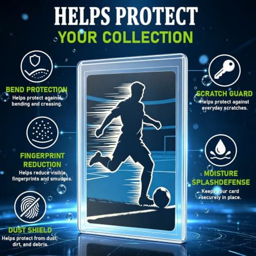 RCPLAGA 1000 Pack Card Sleeves Hard Plastic Rigid Baseball Card Holder - Thumbnail 3