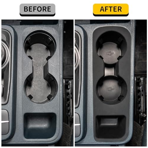 Maxzina Cup Holder Compatible with 2022-2025 2026 Ford Maverick Cup Holder Silicone Insert Center Console Cup Holder Silicone Black Bottle Holder Interior Decoration for 2024 Maverick Accessories - Thumbnail 2