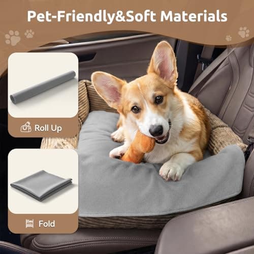 MontVoo Pet Feeding Mat, Absorbent Dog Food Mat, Quick Dry Pet Bowl Mat with Non-Slip PU Backing, Keep Floor Clean from Water&Food Spills, Machine Washable Cat Food Placemat, 14"x20", Grey - Thumbnail 5