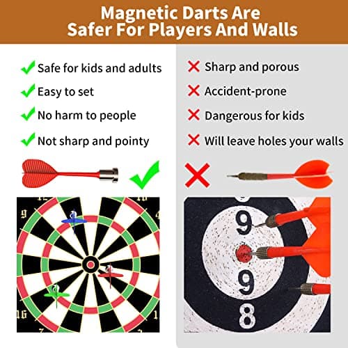 Gitus Magnetic Dart Board Indoor Outdoor Games for Kids with 12 Darts, Gifts for Teenage Boys Teen Boys Gifts Ideas Toys Gifts for 8 9 10 11 12 13 Year Old Boy Game Room Decor - Thumbnail 2
