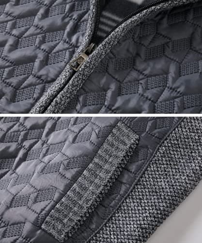 Msmsse Men’s Cardigan Sweater Zip Up Casual Business Knitted Cardigan for Men with Pockets Coffee XXL - Thumbnail 5