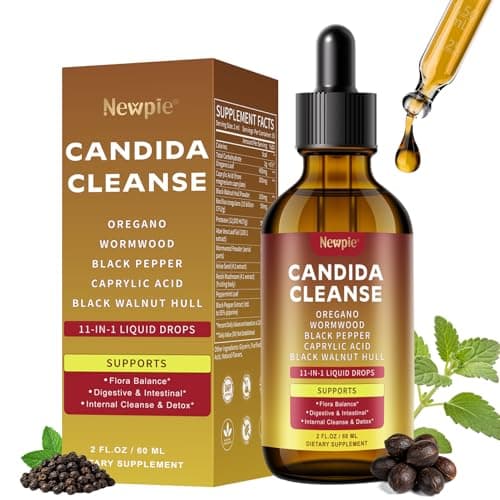 Montorchid Candida Cleanse & Parasite Cleanse Detox | Black Pepper-Boosted Triple-Targeting Formula with Caprylic Acid, Oregano, Black Walnut | Gut Health, Immune Support (2 Fl Oz) - Image 1