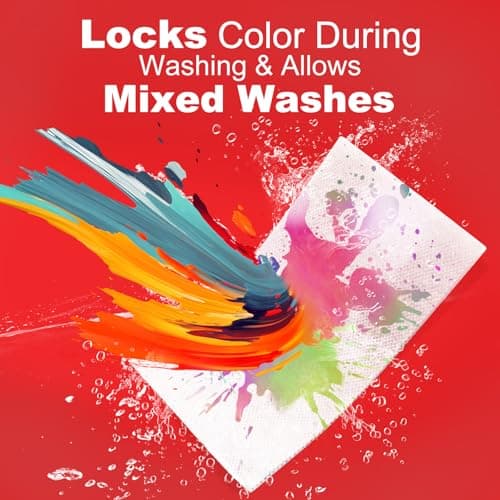 TIVERAIN 50pcs Laundry Color Catcher Sheets,Color Grabbers Dye Grabbing Sheets,Allow Mixed Washes and Prevents Color Runs,Fragrance Free Color Absorber Sheets for Washer No Fluorescent Agent - Thumbnail 3