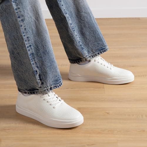 Bruno Marc Men's Casual Dress Sneaker Business Casual Shoes for Men Lightweight Breathable Fashion Sneakers WaveFlex CoreLux,Size 10.5,White,BMUMFN2520 - Thumbnail 3