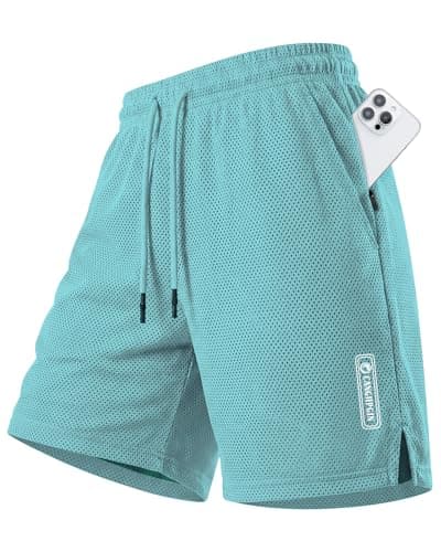 CANGHPGIN Men's Basketball Shorts 9" Mesh Quick Dry Lightweight Athletic Gym Workout Shorts with Zipper Pockets Drawstring - Image 1