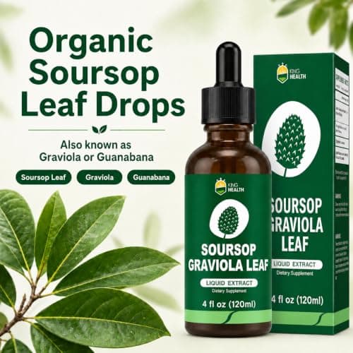 KingHealth Soursop Bitters Liquid, Organic Soursop Leaves Extract, 4 Fl Oz - Thumbnail 2