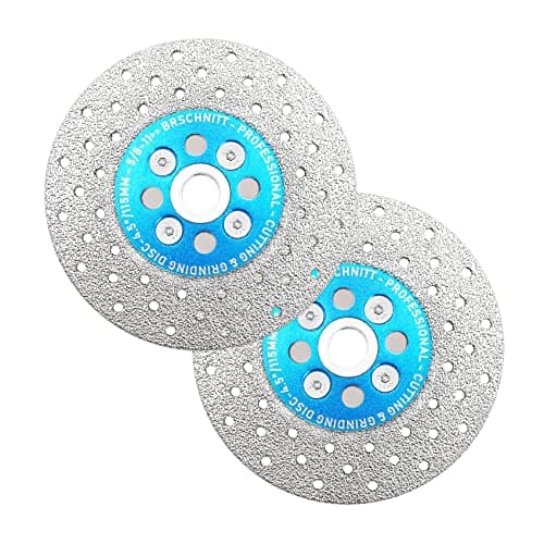 Diamond Granite Cutting Wheel,BRSCHNITT 2pcs 4-1/2 Inch 115mm Vacuum Brazed Angle Grinder Diamond Blade for Grinding Beveling Shaping Rounding Granite,Porcelain,Tile,Stone,Marble,Quartz - Image 1