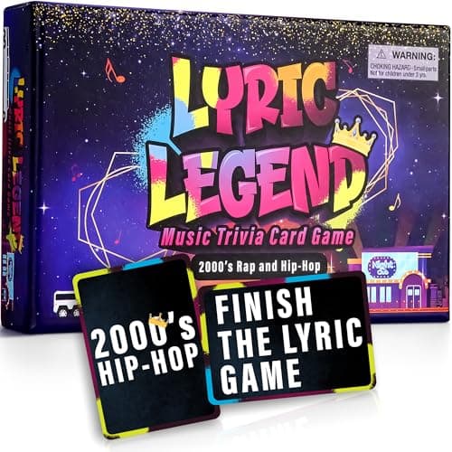 Lyric Legend 2000s Hip-Hop and Rap Music Trivia Game Collection – Expandable Multi-Deck Finish The Lyrics Party Game Set for Game Night, Families & Groups - 3 Games in One Box! - Image 1