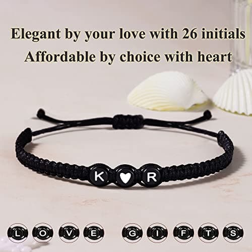 Initial Bracelets for Women Gifts for Wife Letter Charm T&W Valentine's Day Gifts for Girlfriend Wife Fiancee Husband Boyfriend Birthday Gifts for Her Best Friend Bracelet Christmas Jewelry - Thumbnail 5
