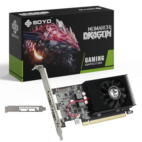 SOYO GeForce GT 730 4GB Low Profile Graphics Card, Dual HDMI Ports for Multi-Monitor, 4GB DDR3 128-Bit, SFF Half-Height Video Card for Slim Desktop PC, Computer GPU Supports Windows 11/10/8/7 - Image 1