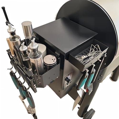 KU-koruo Storage Bin Organizer for Traeger Smoker Grill Accessories with Paper Towel Holder for Traeger Ironwood 650/885, Pro 575/780/34/22, Pit Boss & Z-Grills, Pellet Smoker Grill Accessories - Thumbnail 3