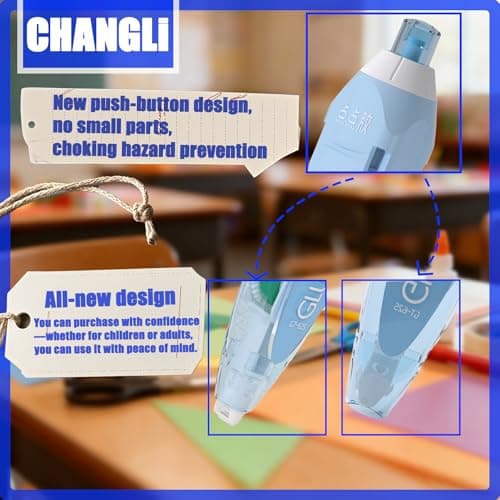CHANGLi 8pack Refillable Glue Tape for Scrapbook, 16FT*1/5 Inch Double Sided Tape for Crafts, Scrapbooking Supplies, Replacement Glue Tapes, Reusable Glue Tape for Gift Wrapping, Photo - Thumbnail 4