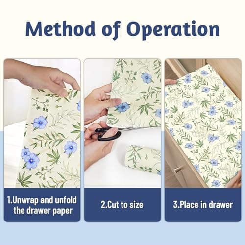 SCENTORINI Scented Drawer Liners for Dresser, 12 Sheets Linen Scent Drawer Paper Liners,14.3x19.5 Inch Scented Paper Sheets for Home Shelf Closet Bedroom Drawers - Thumbnail 5