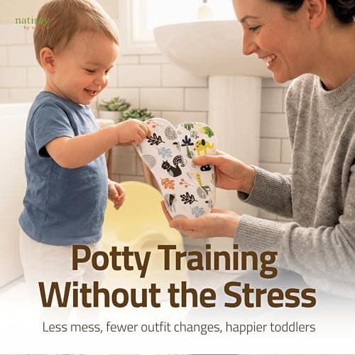 Washable Potty Training Pads for Toddlers with Stay-Put EcoGrip – Made in EU (Daily + Secure 8-Pack), Light & Extra Coverage, Turns Underwear into Training Pants, All-in-One Potty Training Solution - Thumbnail 2