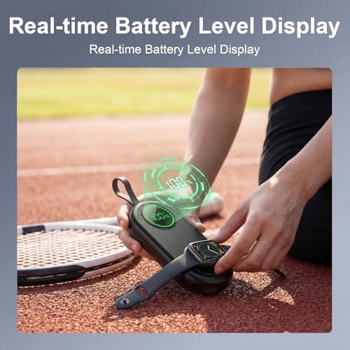 2026 Upgraded 2500mAh Portable Charger for Apple Watch, 2-in-1 Magnetic Wireless Fast Charging for Apple Watch Charger - Compact iWatch Accessories for RV, Camping, Car & Travel Essential - Thumbnail 5