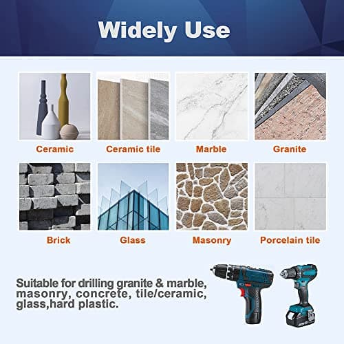 BRSCHNITT 16mm Diamond Hole Saw Drill Bit - 2pcs/Pack, Hex Shank Dry Drilling Diamond Core Drill Bit Set for Porcelain, Ceramic, Stone, Granite, Marble - Thumbnail 5
