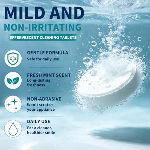Prism Smile Retainer Cleaning Tablets, Mint Fresh, 90 Count, Deep Clean for Retainers, Aligners, Night Guards and Whitening Trays, Freshens and Removes Everyday Build-Up - Thumbnail 3