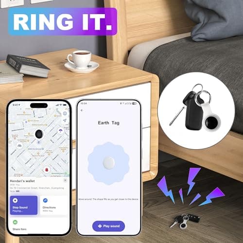 Air Tracker Tags-4 Pack, Dual System Smart Tag Compatible with Apple Find My & Google's Find Hub, Ultra-Light iOS & Android Bluetooth Tracking Key Finder Item Locator for Wallets, Luggage, Backpack - Thumbnail 4