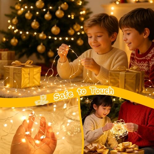 300LED Fairy Lights Twinkle String Light Plug in，99ft Bendable Silver Copper Wire Firefly Lights, 12Modes with Timer Remote，Warm White Decor for Indoor Outdoor Room Wedding Party Christmas - Thumbnail 3