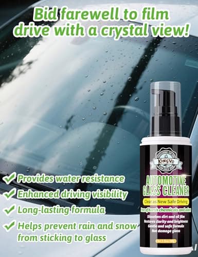 Kingvo Car Glass Cleaner Spray, Windshield Washer Fluid,Car Window Cleaner Auto Detailing Supplies Shower Door Water Spot Remover Washing Kit,100g - Thumbnail 4