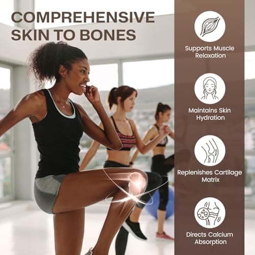 NATURE TARGET Chocolate Collagen Peptides Powder - Multi Collagen for Women with Vitamin C & Creatine, Supports Skin, Hair, Nails & Joint Health - Type I, II, III, V & X, Gluten Free, 35 Servings - Thumbnail 4