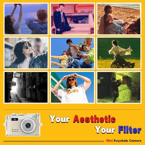 Mini Keychain Camera, 1080P & 2MP Retro Aesthetic, 32GB Memory, Pocket-Sized Vintage Camera, Bag Charm, Birthday Gift - Thumbnail 3