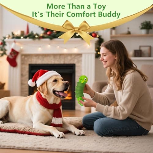 FurtasticFinds Indestructible Dog Toys for Aggressive Chewers, Tough Chew Proof Toy for Large Dogs, Squeaky Rubber Chew Toy with Beef Flavor for Boredom & Anxiety Relief (Green) - Thumbnail 2