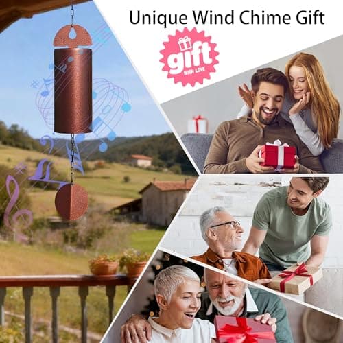 Wind Chimes for Outside Deep Tone - 27" Heroic Windbell Deep Resonance Serenity Bell,Windchimes Outdoors Decor for Patio Yard Porch Garden,Memorial Wind Chimes Gifts for Mom Grandma,Christmas, Bronze - Thumbnail 6