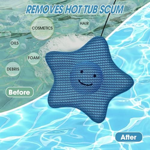 MTWEAR Hot Tub Scum Absorber, Hot Tub Accessories, Spa & Pool Scum Eliminating Balls,Hot Tub Scum Sponge for Hot Tub Oil Absorbing Sponge for Hot Tub Skimmer, Hot Tub Sponge Scum Remover (Starfish) - Thumbnail 3