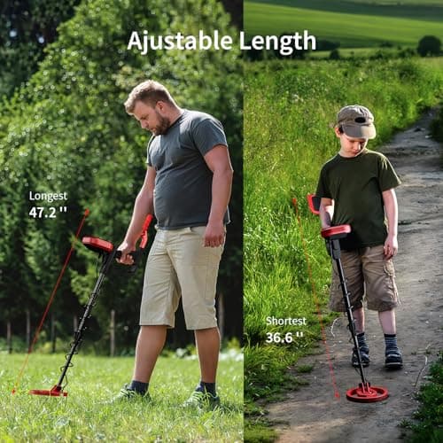 2026 Latest Metal Detector for Adults, Professional Waterproof & Adjustable Stem, Higher Accuracy Gold Detector with LCD, Advanced DSP Chip, 2.26 Pounds Lightweight Suitable for Beach and Backyard - Thumbnail 6