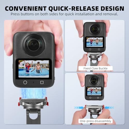 BRDRC Action 5 Pro Magnetic Stand Base, Quick Release Adapter Aluminum Alloy 360° Adjustable Mount for Osmo 360/4/3 Accessories, for MagSafe Phone Stand Desktop Holder with 1/4” Screw Hole - Thumbnail 6