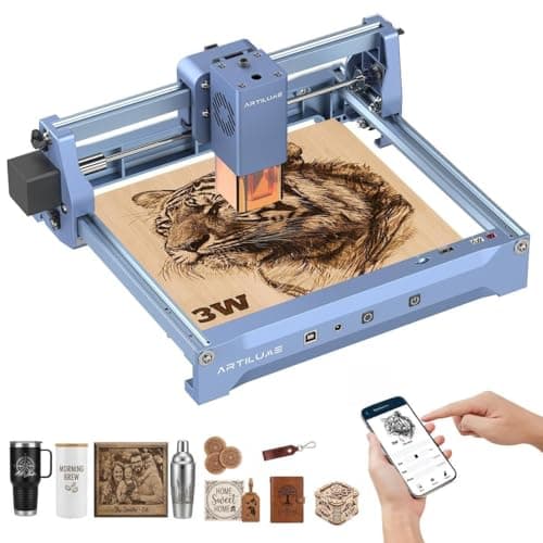 Artilume U1 Laser Engraver 3000mW, Laser Engraving Machine, WiFi, 0.01mm Precision, Large Working Area 150 * 200mm for Wood Leather Acrylic and More, Best for Beginners Small Business