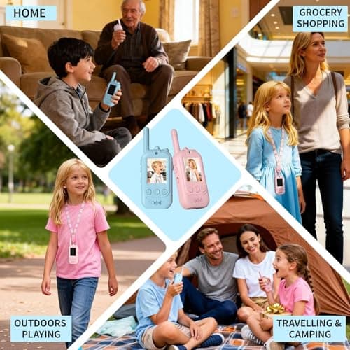 Video Walkie Talkies, Kids Adventure Toys with Screen, Video Walkie Talkies for Kids with Voice Changer, Durable Walkie Talkie Toys Gifts for Indoor Outdoor Missions Ages 3-12 (Blue) - Thumbnail 5