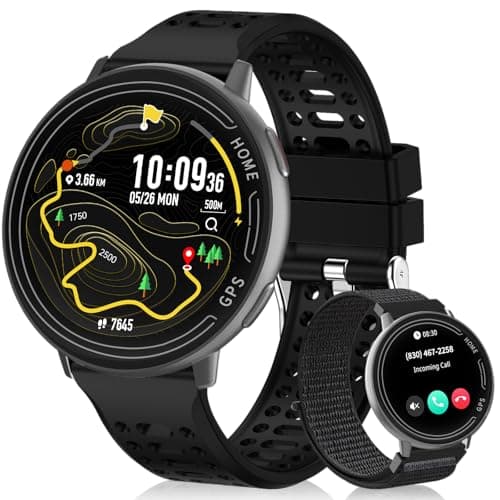 GPS Smart Watch for Men, 1.39" AMOLED Screen Smartwatches, GPS, AI, Bluetooth Call & Text, Health, 100+ Sport Modes Sleep 3ATM Waterproof Activity Fitness Tracker, Smartwatch for Android iPhone