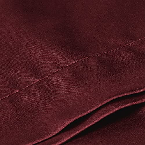 BEDELITE Satin Body Pillow Cover, Super Soft and Cooling Body Pillow Pillowcase for Hair and Skin, Breathable Silky Full Long Pillowcase Cover(20"x54", Burgundy) - Thumbnail 6