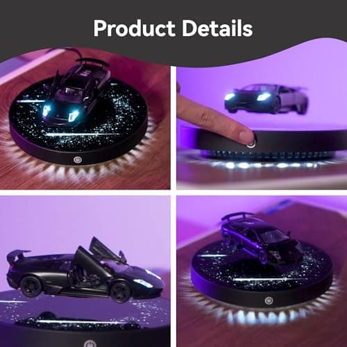 INOVAXION Magnetic Levitation Car, Levitating Display Model Car, Levitating Decor, 360°Rotating with Touch Control for Home Office Desk Decor, Cool Tech Gift for Men - Thumbnail 4