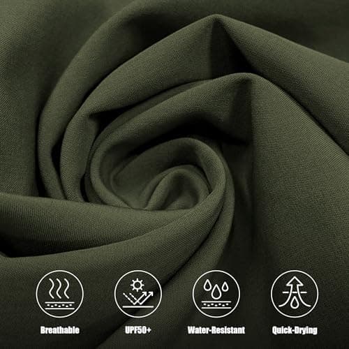 MOURCE Men's Quick-Dry Glide Golf Pants - Lightweight Men Workout Sweatpants, Army Green S - Thumbnail 3