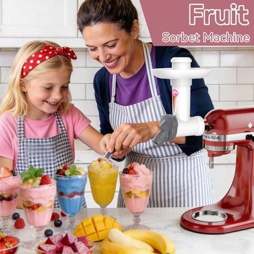 Ice Cream Maker Attachment for KitchenAid Stand Mixer, Dairy Free Frozen Fruit Soft Serve Dessert Machine, Frozen Yogurt & Sorbet Maker, Dishwasher Safe Kitchen Aid Attachment by OTOmitra - Thumbnail 2